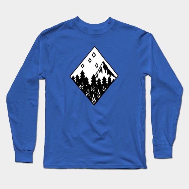 Mountain Landscape Long Sleeve T-Shirt by HLeslie Design